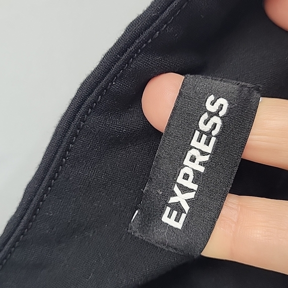 Express black leggings Faux back pockets 6469 high wiasted - Picture 5 of 9